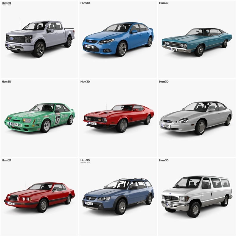 30辆HUM3D汽车3d模型合集 - 20240925