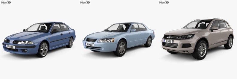 30辆HUM3D汽车3d模型合集 - 20240925