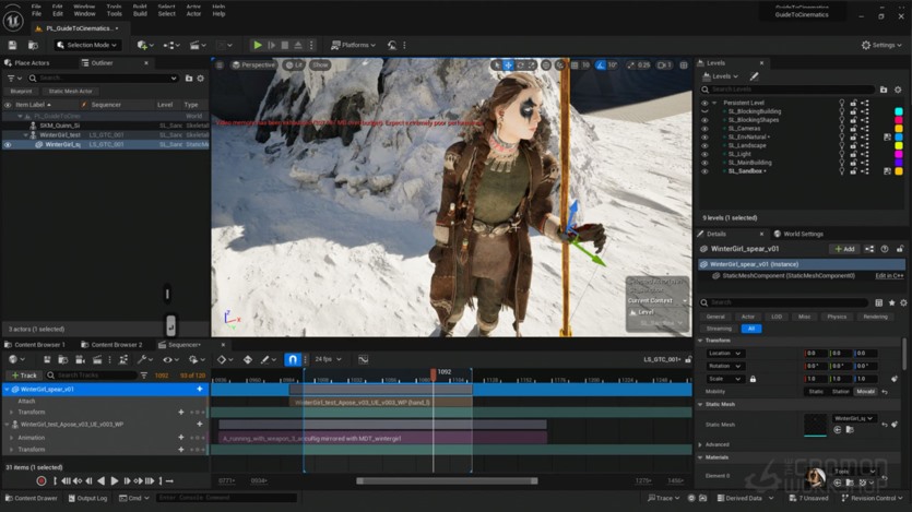 【中文字幕】UE5电影镜头场景搭建灯光渲染特效教程 Creating Cinematics in Unreal Engine 5