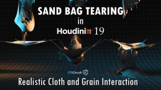 【中文字幕】Houdini沙袋撕裂特效教程 CGCircuit – Sand Bag Tearing in Houdini