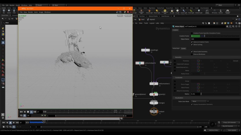 【中文字幕】Houdini沙袋撕裂特效教程 CGCircuit - Sand Bag Tearing in Houdini