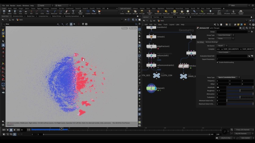【中文字幕】Houdini沙袋撕裂特效教程 CGCircuit - Sand Bag Tearing in Houdini