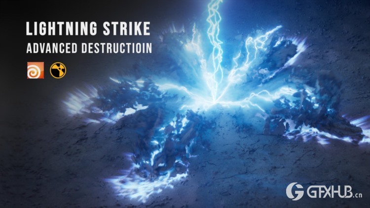 【中文字幕】Houdini闪电雷击特效高级破坏教程 CGCircuit - Advanced Destruction - Lightning Strike