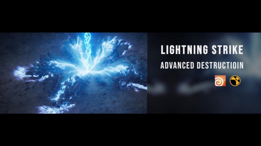 【中文字幕】Houdini闪电雷击特效高级破坏教程 CGCircuit - Advanced Destruction - Lightning Strike