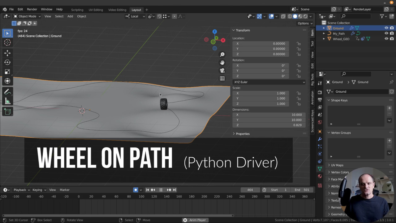 【中文字幕】Blender三维卡通卡车绑定动画教程 OFF-ROAD Rig and Animate an RC Monster Truck in Blender
