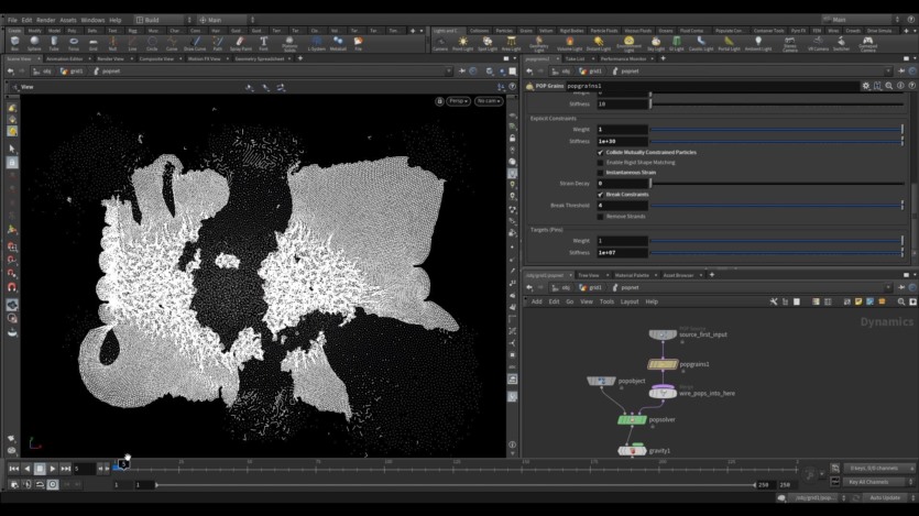 【中文字幕】Houdini布料撕裂特效教程 CGCircuit – PBD Cloth Tearing in Houdini