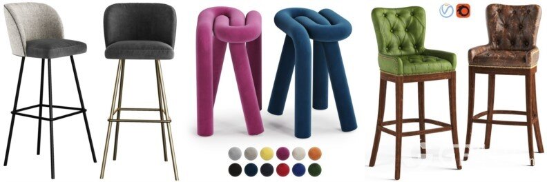 3DSky Pro 沙发椅子灯具柜子装饰3D模型合辑2024年10月第1季 | 450套 | 16.3GB