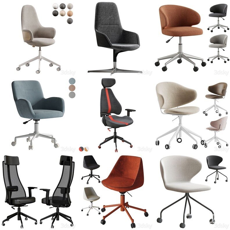 3DSky Pro 沙发椅子灯具柜子装饰3D模型合辑2024年10月第1季 | 450套 | 16.3GB