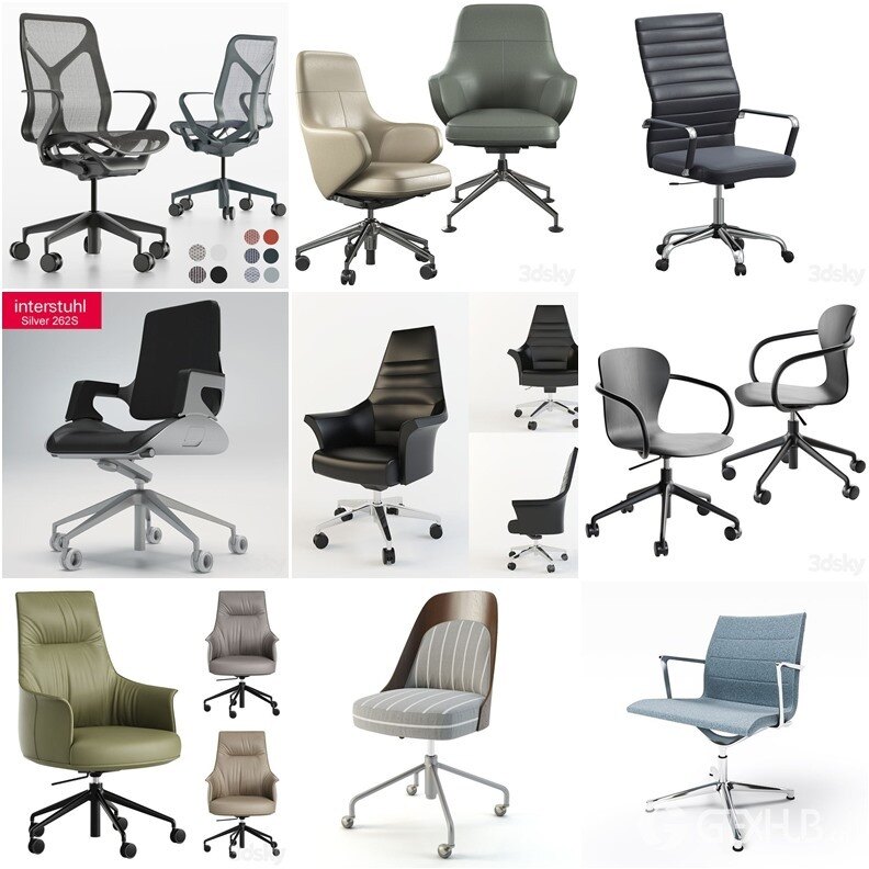 3DSky Pro 沙发椅子灯具柜子装饰3D模型合辑2024年10月第1季 | 450套 | 16.3GB