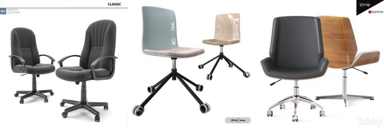 3DSky Pro 沙发椅子灯具柜子装饰3D模型合辑2024年10月第1季 | 450套 | 16.3GB