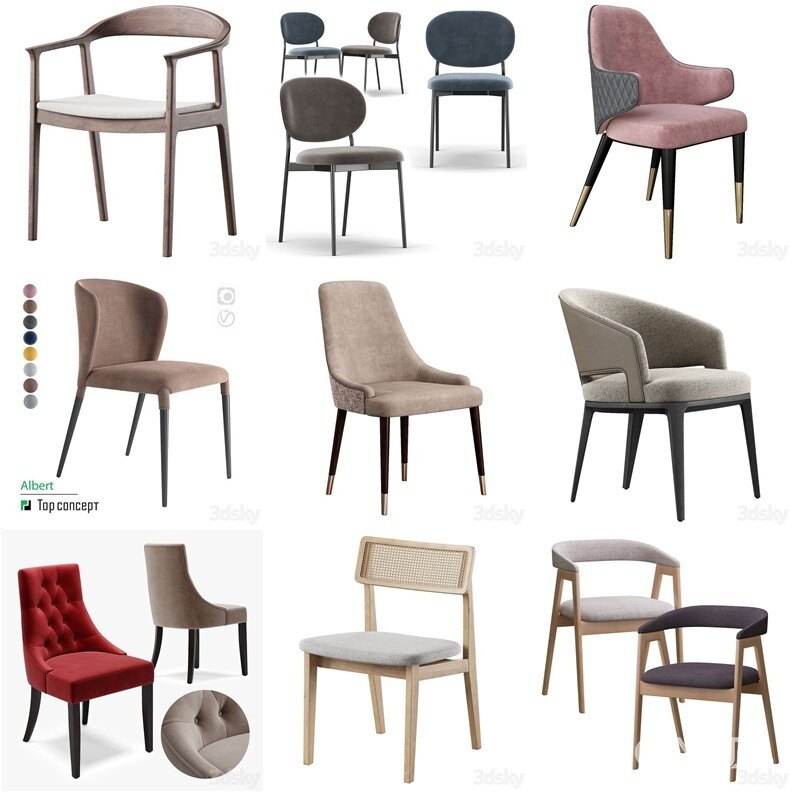 3DSky Pro 沙发椅子灯具柜子装饰3D模型合辑2024年10月第1季 | 450套 | 16.3GB