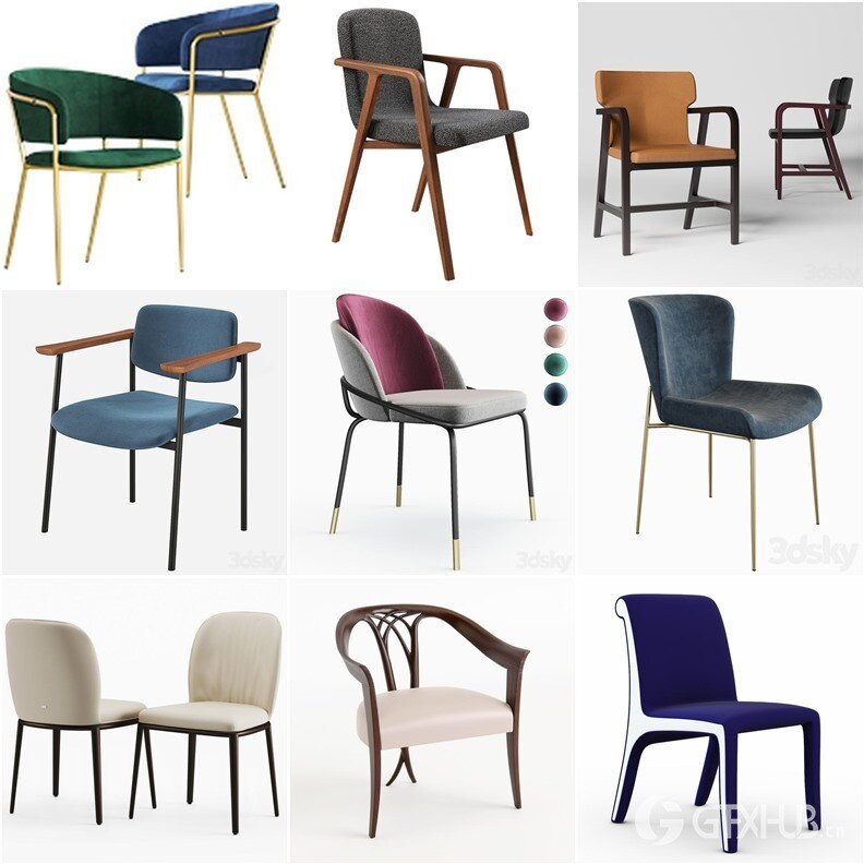 3DSky Pro 沙发椅子灯具柜子装饰3D模型合辑2024年10月第1季 | 450套 | 16.3GB