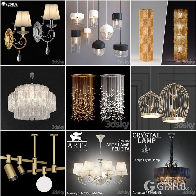 3DSky Pro 沙发椅子灯具柜子装饰3D模型合辑2024年10月第1季 | 450套 | 16.3GB