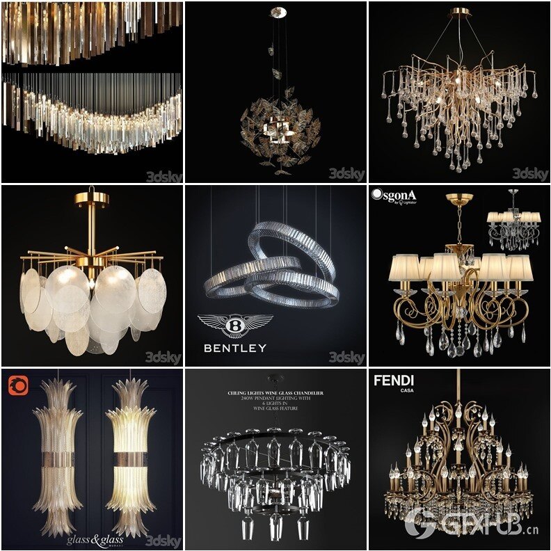 3DSky Pro 沙发椅子灯具柜子装饰3D模型合辑2024年10月第1季 | 450套 | 16.3GB