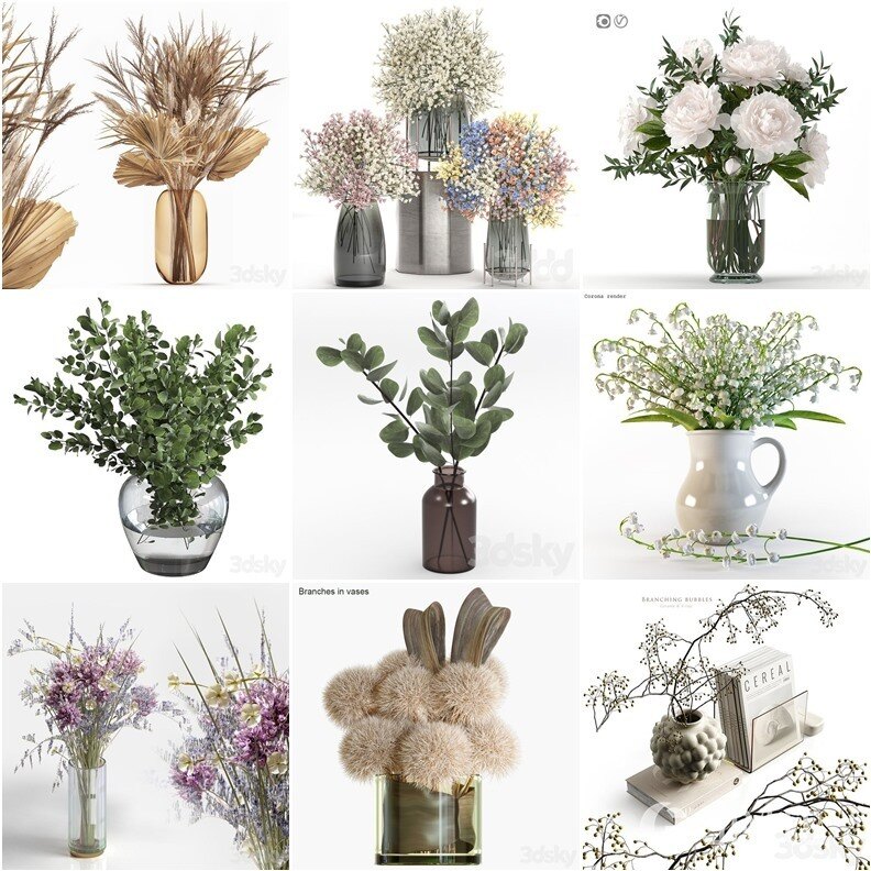 3DSky Pro 沙发椅子灯具柜子装饰3D模型合辑2024年10月第1季 | 450套 | 16.3GB