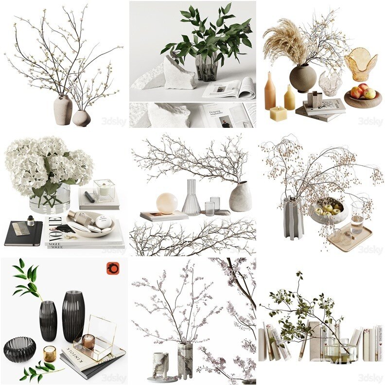 3DSky Pro 沙发椅子灯具柜子装饰3D模型合辑2024年10月第1季 | 450套 | 16.3GB