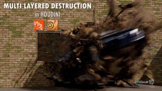 【中文字幕】Houdini动态视觉特效多层破坏技术教程 Multi Layered Destruction in Houdini