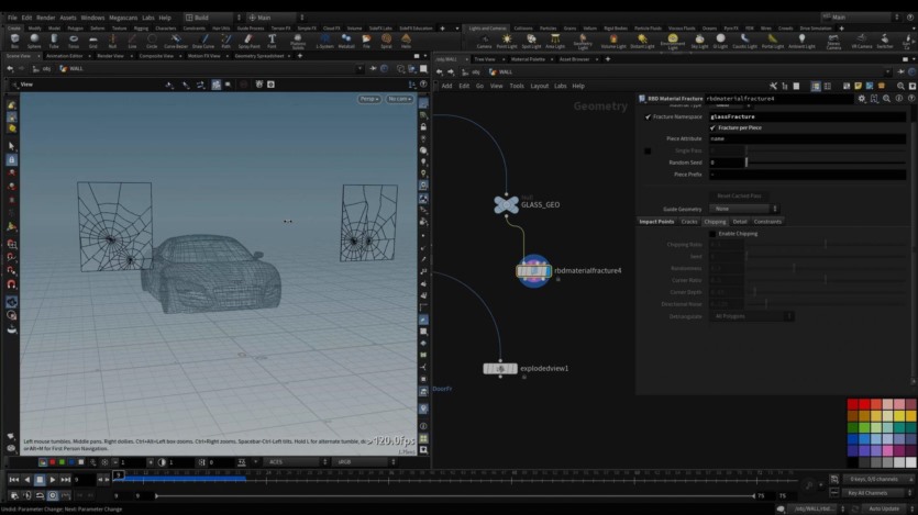 【中文字幕】Houdini动态视觉特效多层破坏技术教程 Multi Layered Destruction in Houdini