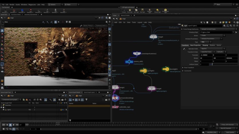 【中文字幕】Houdini动态视觉特效多层破坏技术教程 Multi Layered Destruction in Houdini
