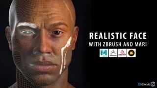 【中文字幕】Zbrush+Mari真实人脸建模教程 CGCircuit – Realistic Face with Zbrush and Mari