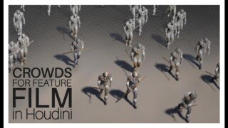 【中文字幕】Houdini集群模拟特效教程 CGCircuit – Crowds for feature film in Houdini