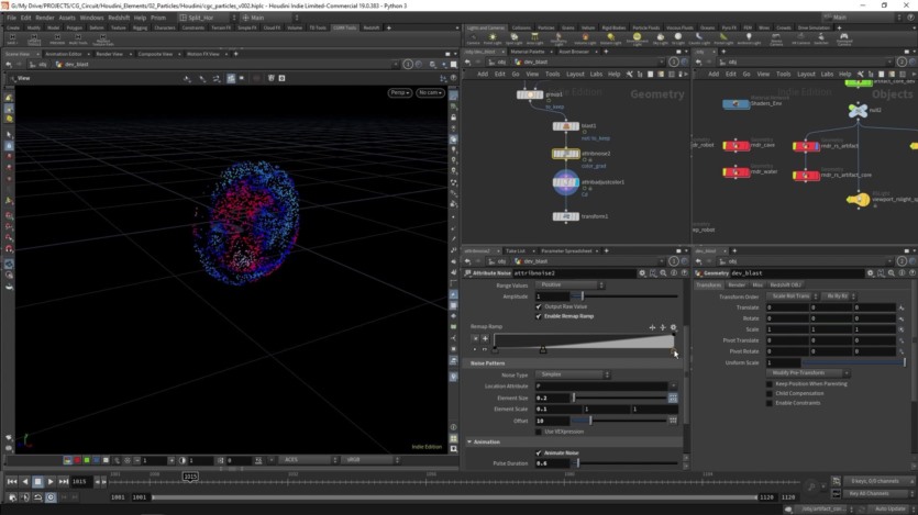 【中文字幕】Houdini粒子特效教程 CGCircuit – Houdini Elements – Particles FX