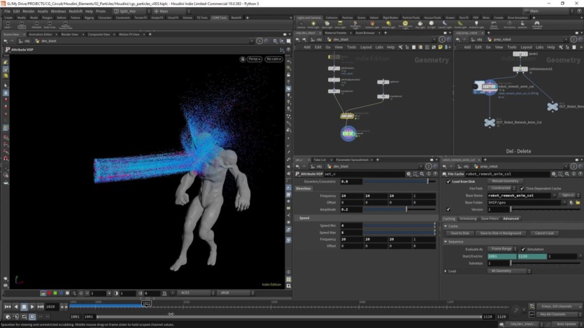 【中文字幕】Houdini粒子特效教程 CGCircuit – Houdini Elements – Particles FX
