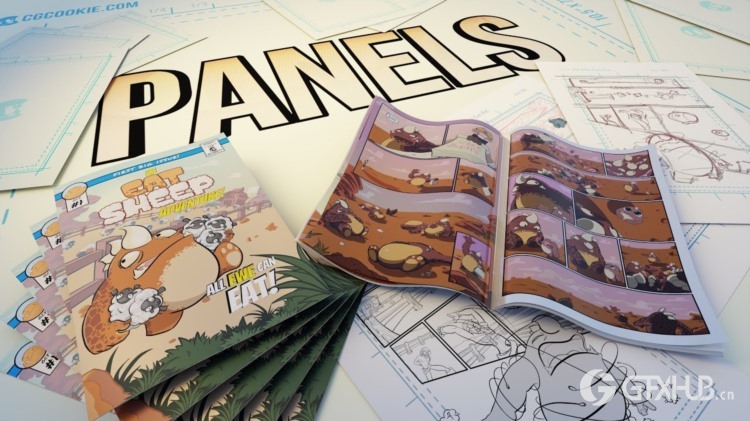 Blender漫画书制作教程 PANELS: Create a Comic Book with Grease Pencil in Blender