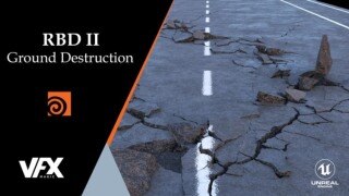 Houdini地面裂开破碎特效教程 Houdini RBD II – Ground Destruction