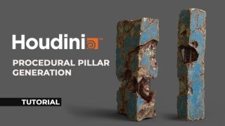 【中文字幕】Houdini程序化破损石柱制作教程 Houdini Tutorial Procedural Pillar Generation