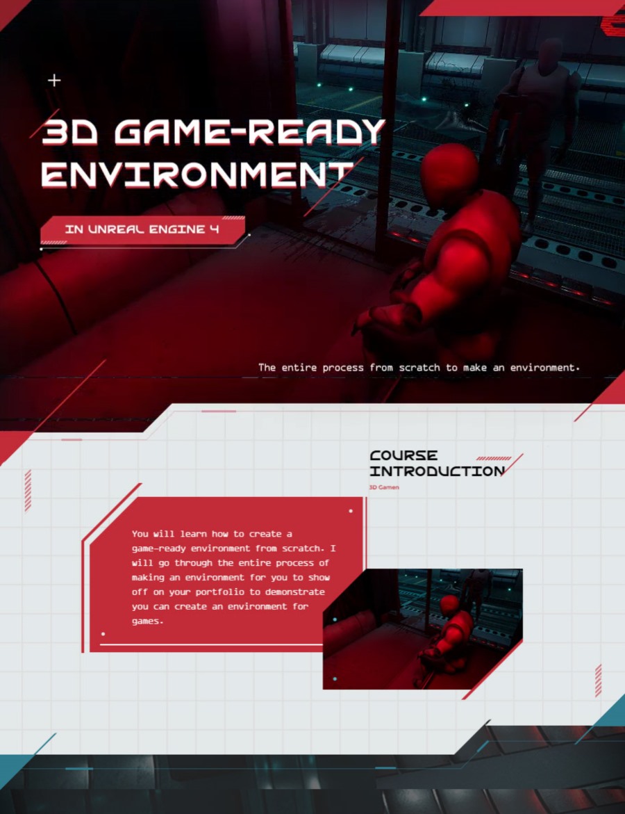 【中文字幕】虚幻引擎3D游戏环境制作教程 3D GAME READY ENVIRONMENT IN UE4