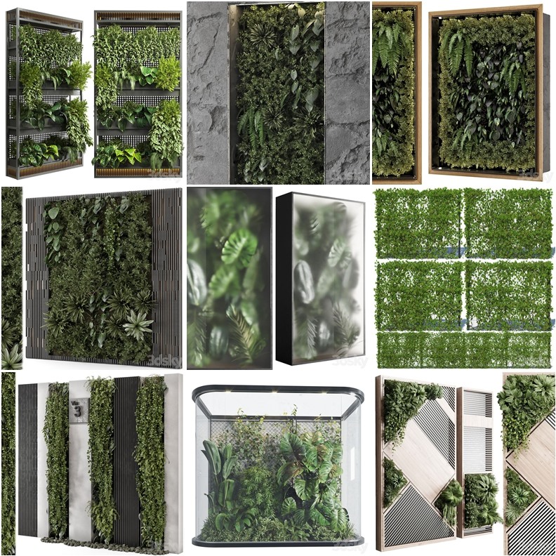 30套植物墙3D模型合集 -20241014