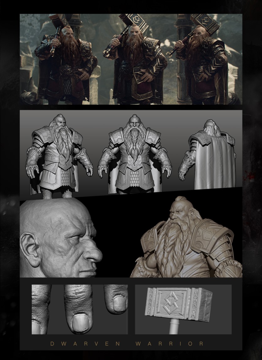 【中文字幕】UE4全实时效果《战士小矮人》高精游戏角色制作