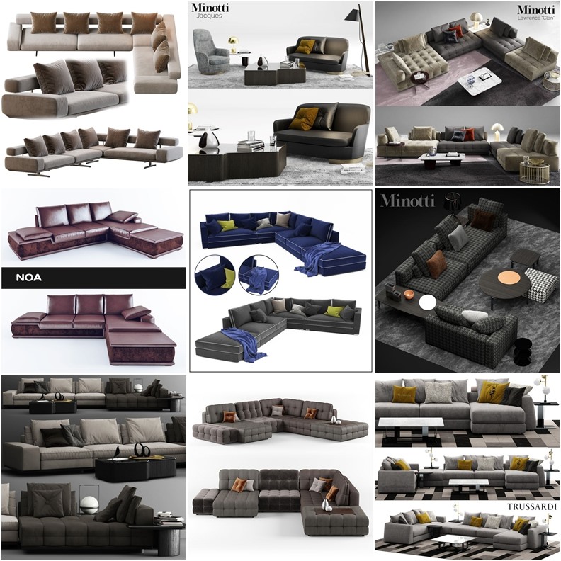 3DSky Pro 沙发椅子灯具床具装饰3D模型合辑2024年10月第2季 | 400套 | 18.2GB
