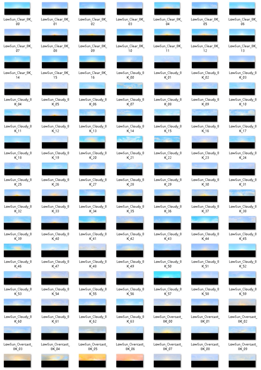 284组 8K HDRI全景天空贴图合集 Twinmotion HDRI Skies