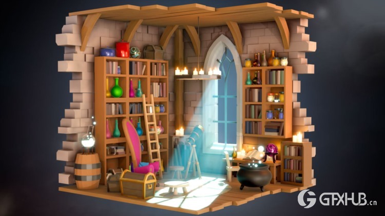 Blender等距场景:打造令人惊叹的奇幻世界 Blender Isometric Scenes Craft Stunning Fantasy Worlds