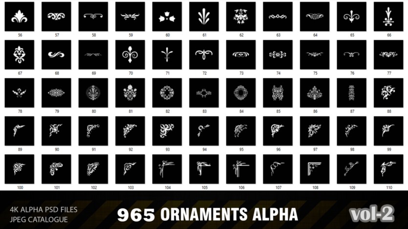 965装饰品ALPHA贴图 ArtStation - 965 ORNAMENTS ALPHA