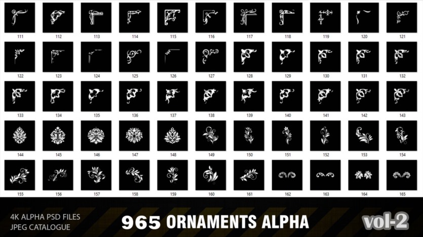965装饰品ALPHA贴图 ArtStation - 965 ORNAMENTS ALPHA