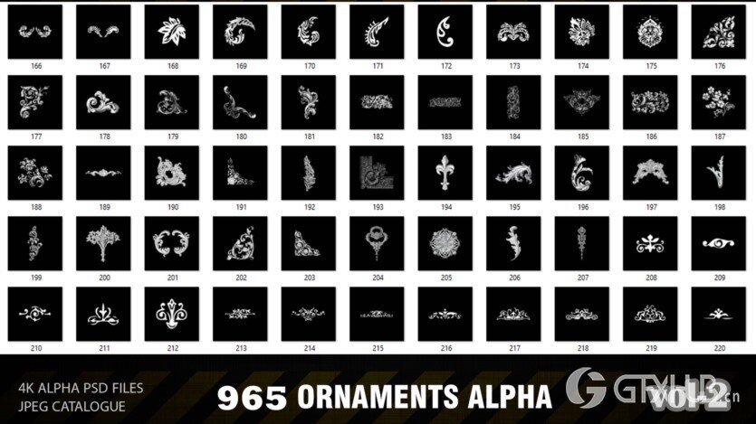 965装饰品ALPHA贴图 ArtStation - 965 ORNAMENTS ALPHA