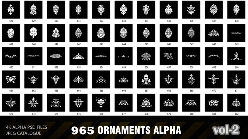 965装饰品ALPHA贴图 ArtStation - 965 ORNAMENTS ALPHA