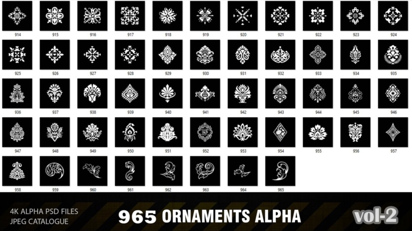 965装饰品ALPHA贴图 ArtStation - 965 ORNAMENTS ALPHA