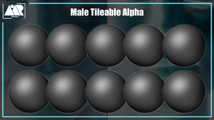 人体皮肤套件可平铺的Alpha贴图和画笔 Human Skin Kit (Tileable Alpha and Brush)