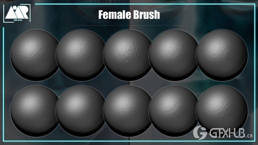 人体皮肤套件可平铺的Alpha贴图和画笔 Human Skin Kit (Tileable Alpha and Brush)