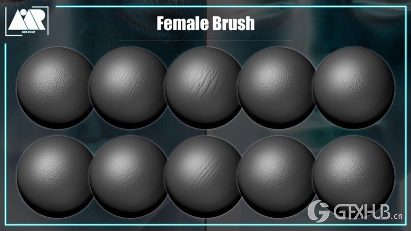 人体皮肤套件可平铺的Alpha贴图和画笔 Human Skin Kit (Tileable Alpha and Brush)