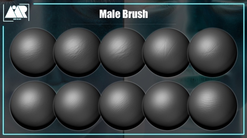 人体皮肤套件可平铺的Alpha贴图和画笔 Human Skin Kit (Tileable Alpha and Brush)