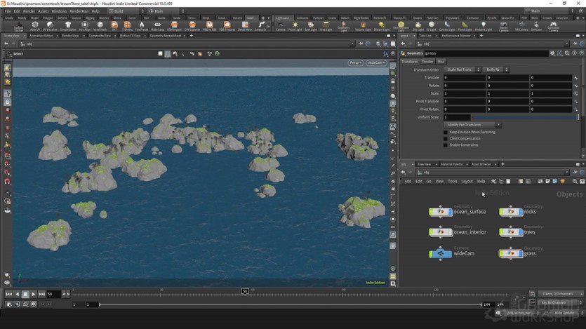 【中文字幕】Houdini海洋模拟教程 Introduction To The Houdini Ocean Toolset
