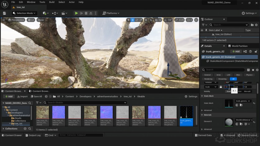 【中文字幕】SpeedTree摄影测量法为游戏创建沼泽场景Creating a Swamp Scene for Games with SpeedTree & Photogrammetry