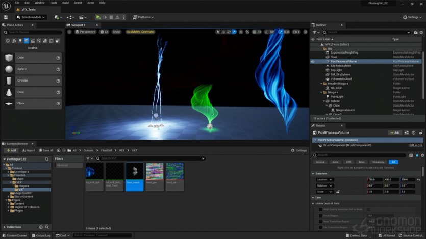 【中文字幕】UE5游戏特效制作教程 VFX for Games Creating a Fantasy Scene