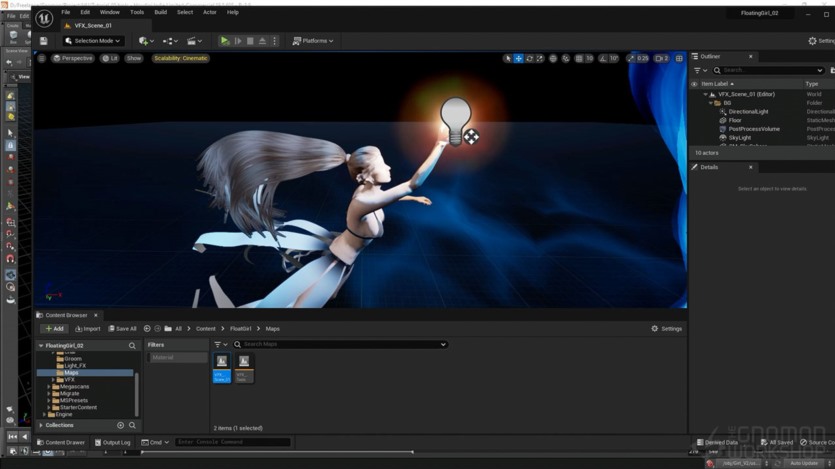 【中文字幕】UE5游戏特效制作教程 VFX for Games Creating a Fantasy Scene