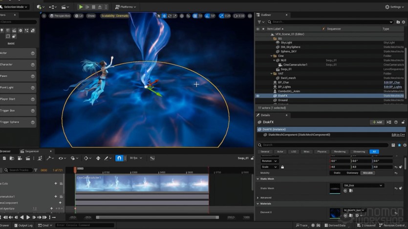 【中文字幕】UE5游戏特效制作教程 VFX for Games Creating a Fantasy Scene